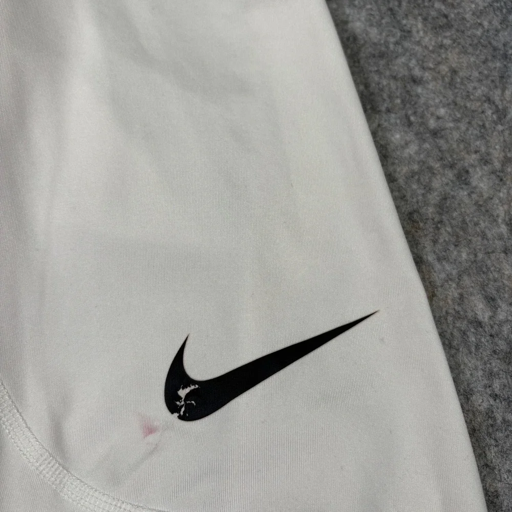 Nike Pro Compression Tights White Swoosh Athletic‎ Training Mens M 838055-100